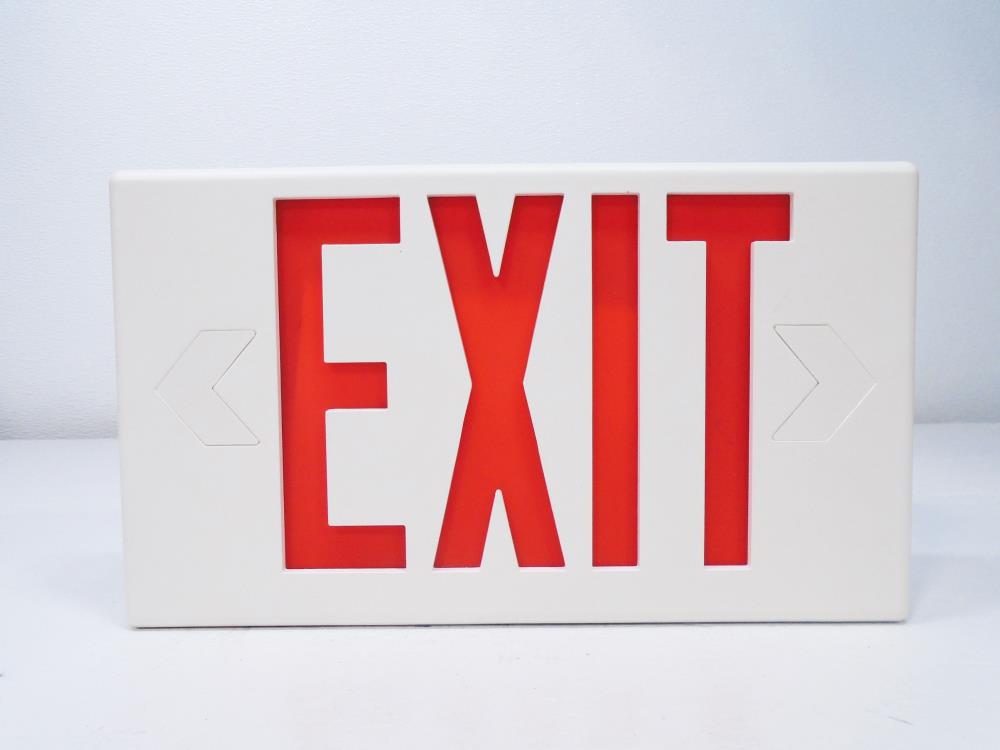 LOT of (3) Cooper Sure-Lites LED Emergency Exit Sign LPX70RWH, Polycarbonate